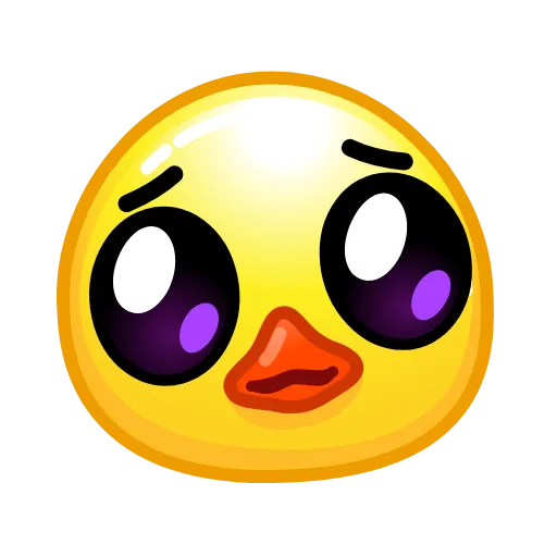 Стикер 35 Смайлы Duck Emoji - #official