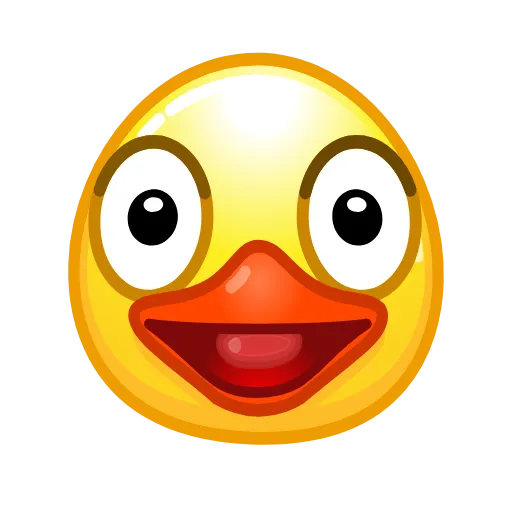 Стикер 19 Смайлы Duck Emoji - #official