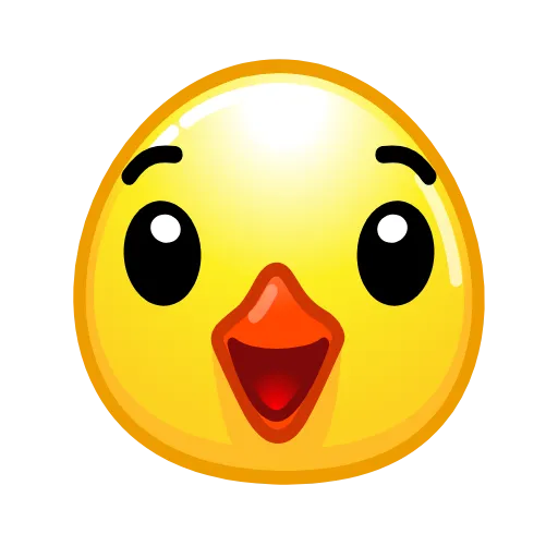 Стикер 28 Смайлы Duck Emoji - #official