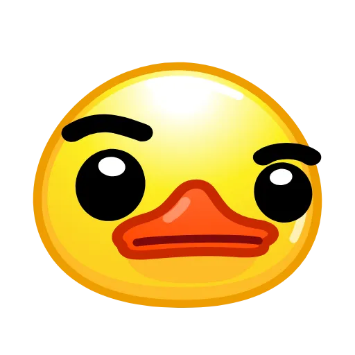 Стикер 21 Смайлы Duck Emoji - #official