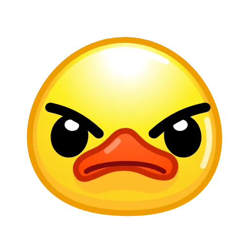 Стикер 40 Смайлы Duck Emoji - #official