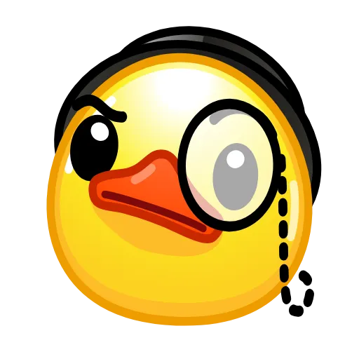 Стикер 22 Смайлы Duck Emoji - #official