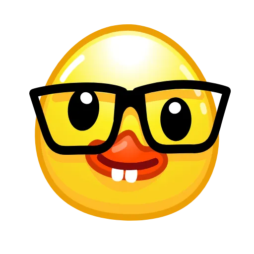 Стикер 23 Смайлы Duck Emoji - #official