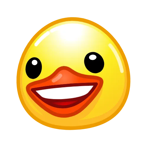 Стикер 3 Смайлы Duck Emoji - #official