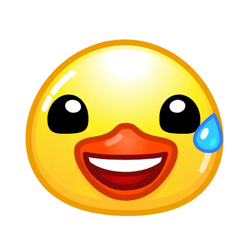 Стикер 4 Смайлы Duck Emoji - #official