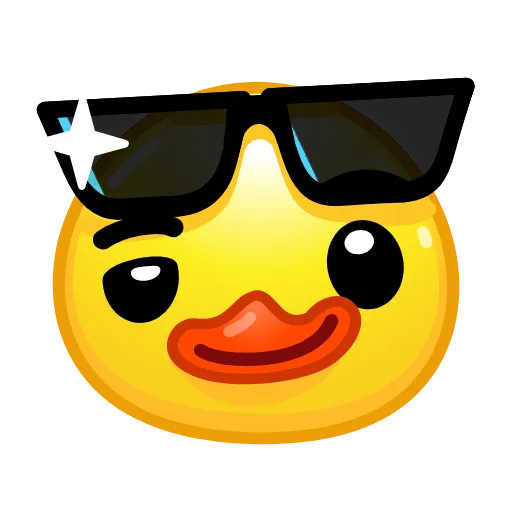 Стикер 24 Смайлы Duck Emoji - #official