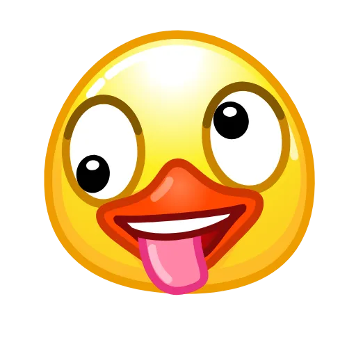 Стикер 20 Смайлы Duck Emoji - #official