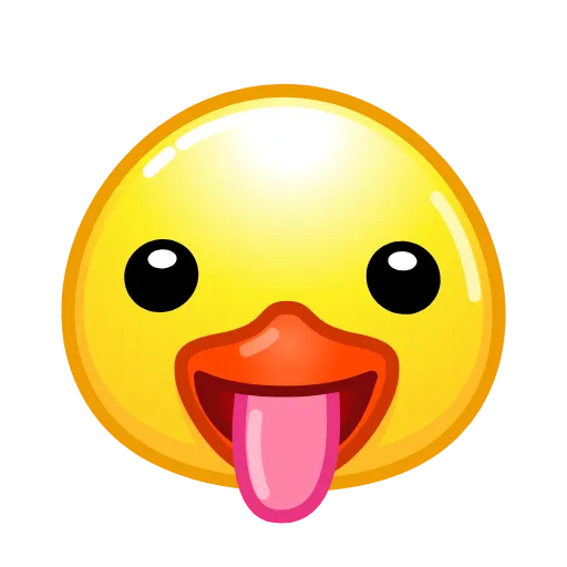 Стикер 18 Смайлы Duck Emoji - #official