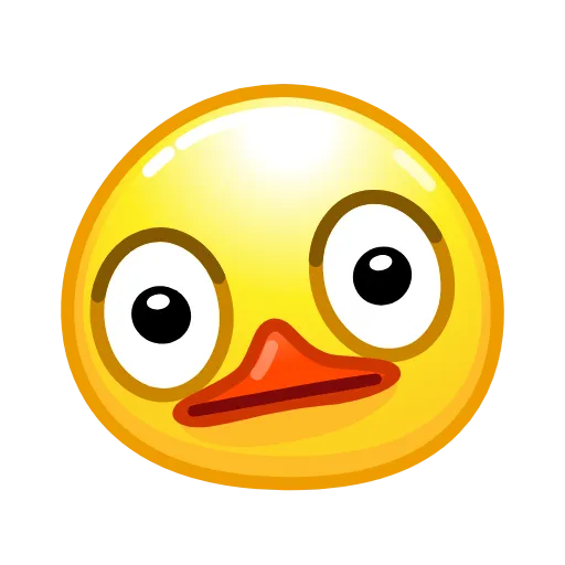 Стикер 55 Смайлы Duck Emoji - #official