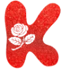 😋 Эмодзи «Красные буквы с украшениями» для Telegram
