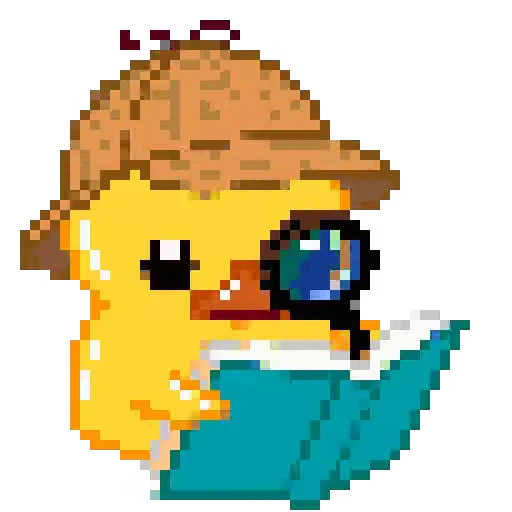 🔎 Стикер «Pixel Duck» для Telegram