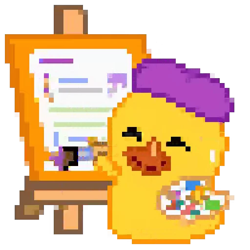 🧑‍🎨 Стикер «Pixel Duck» для Telegram