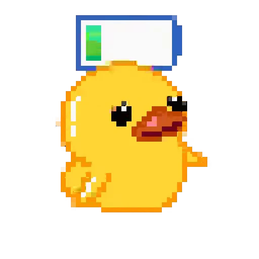 🔋 Стикер «Pixel Duck» для Telegram