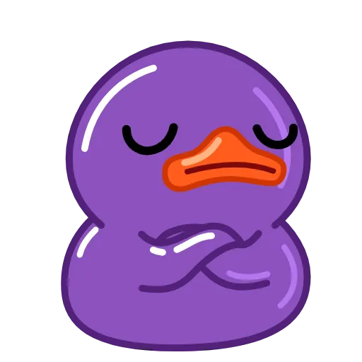 Стикер 10 Duck Purple