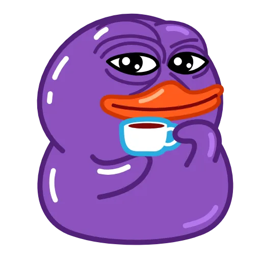 Стикер 18 Duck Purple