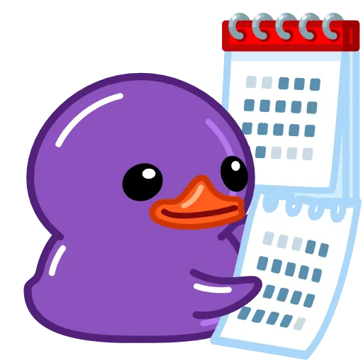 Стикер 42 Duck Purple
