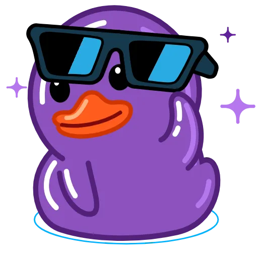 Стикер 9 Duck Purple
