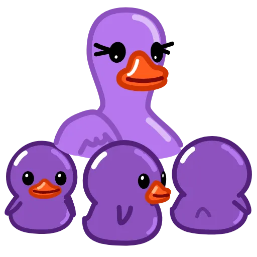 Стикер 30 Duck Purple