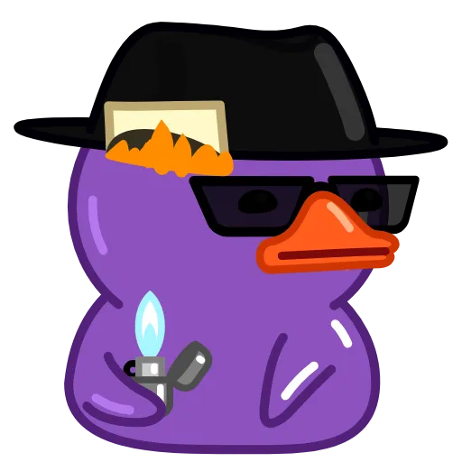 Стикер 26 Duck Purple