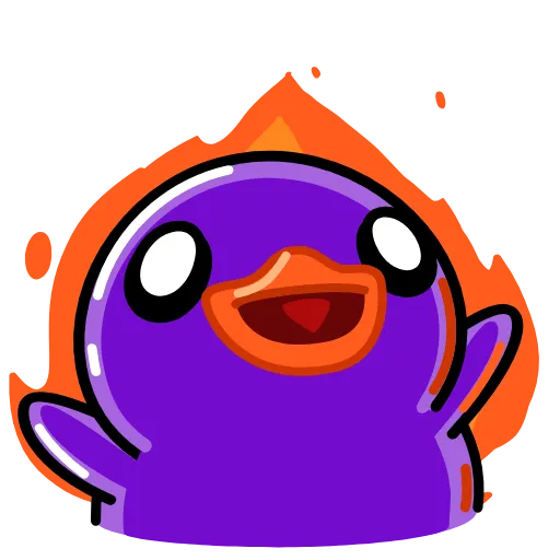Стикер 13 Duck Purple