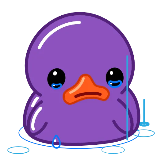 Стикер 5 Duck Purple