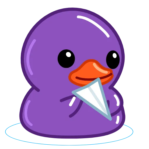 Стикер 25 Duck Purple