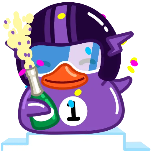 Стикер 27 Duck Purple
