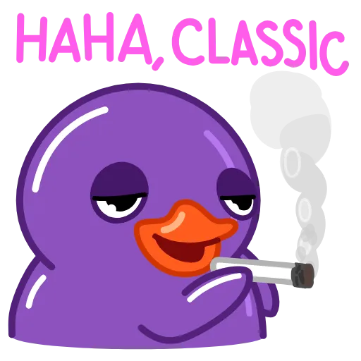 Стикер 14 Duck Purple