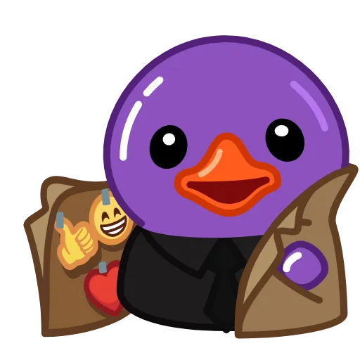 Стикер 43 Duck Purple