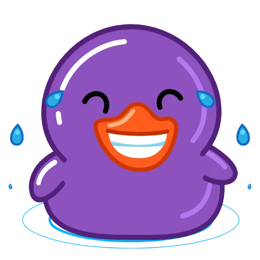 Стикер 50 Duck Purple