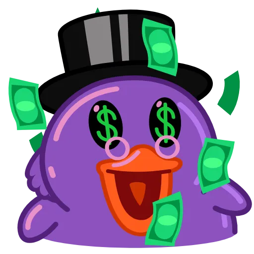 Стикер 17 Duck Purple