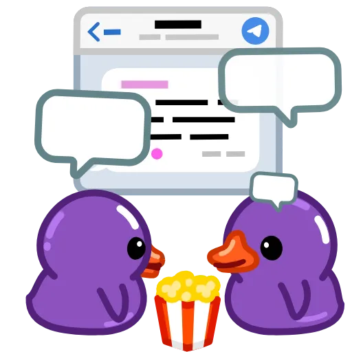 Стикер 39 Duck Purple
