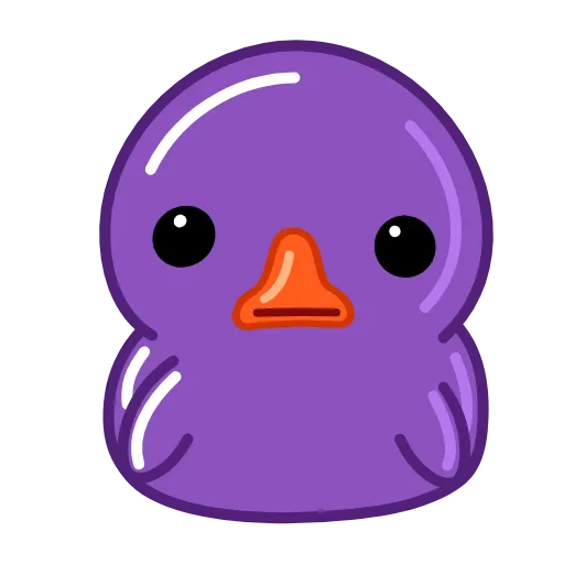 Стикер 12 Duck Purple
