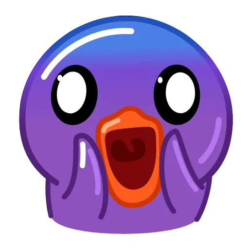Стикер 3 Duck Purple