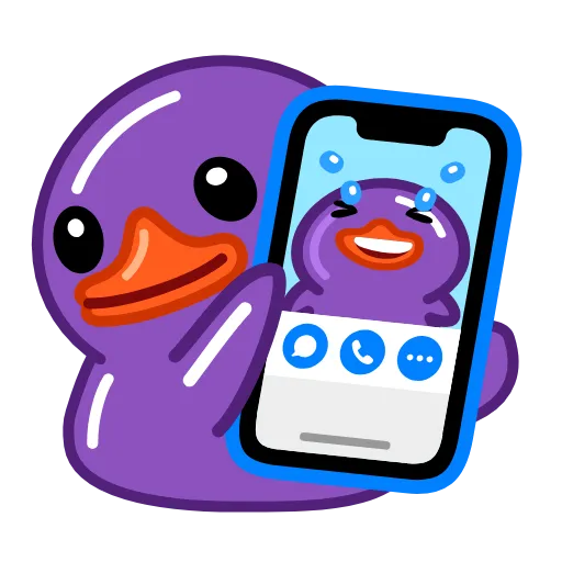 Стикер 38 Duck Purple
