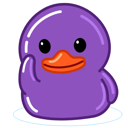 Стикер 4 Duck Purple