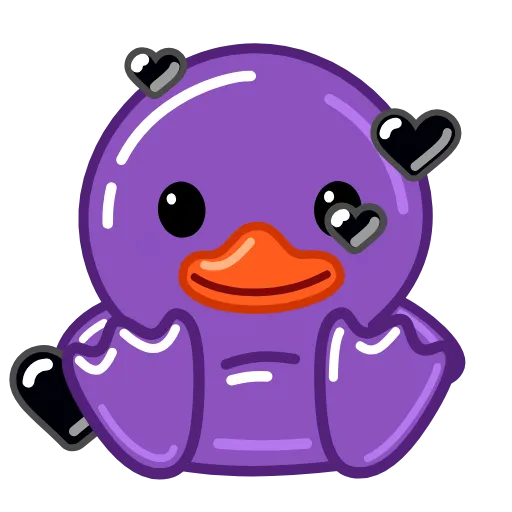 Стикер 22 Duck Purple