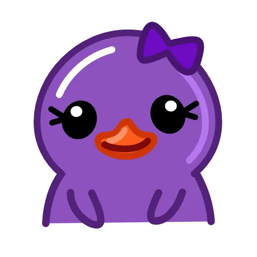 Стикер 34 Duck Purple