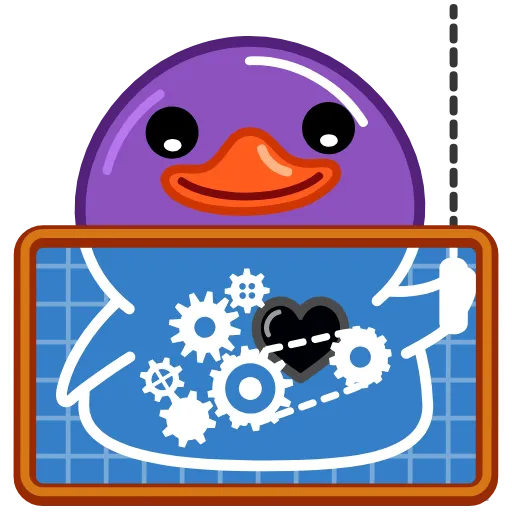 Стикер 28 Duck Purple