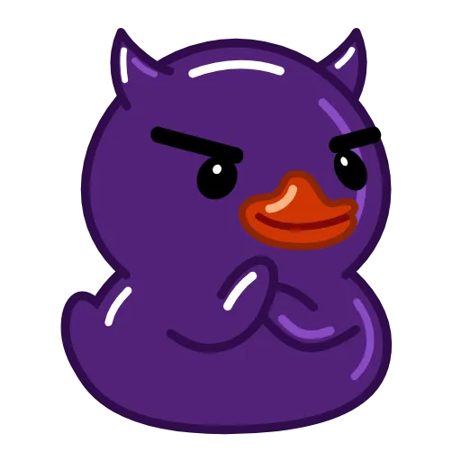 Стикер 8 Duck Purple