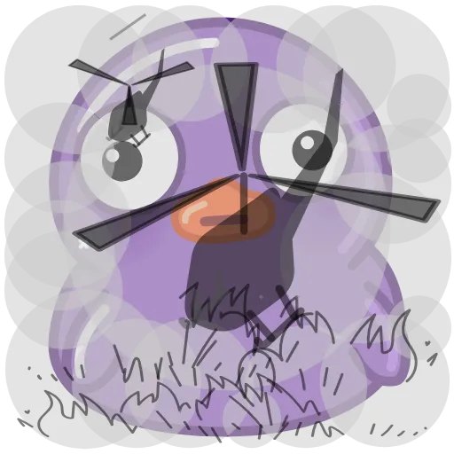 Стикер 6 Duck Purple