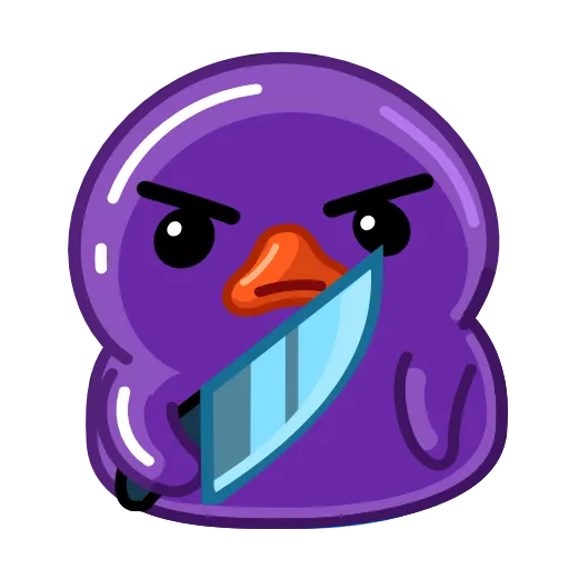 Стикер 15 Duck Purple