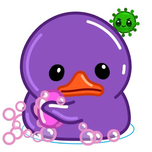 Стикер 24 Duck Purple