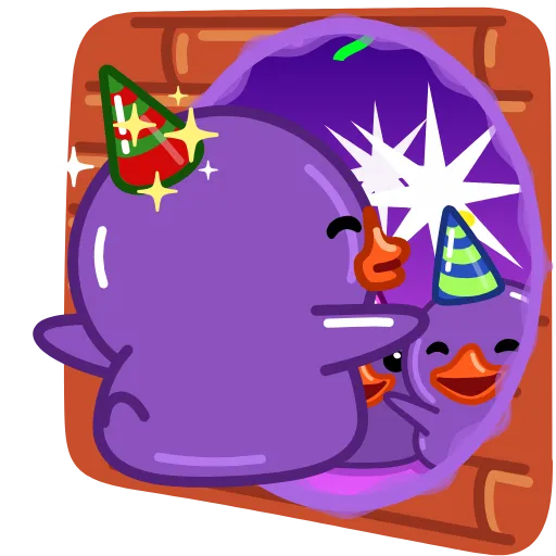 Стикер 49 Duck Purple
