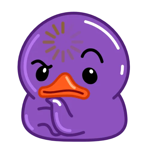 Стикер 16 Duck Purple