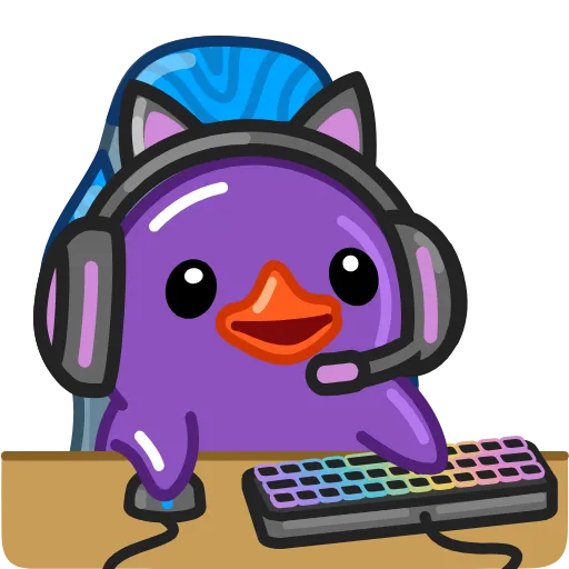 Стикер 35 Duck Purple