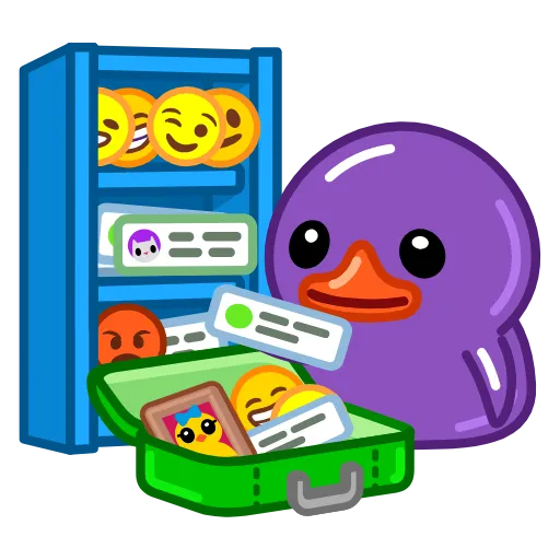 Стикер 40 Duck Purple