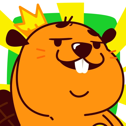 🧠 Стикер «Duelist King Beaver King» для Telegram
