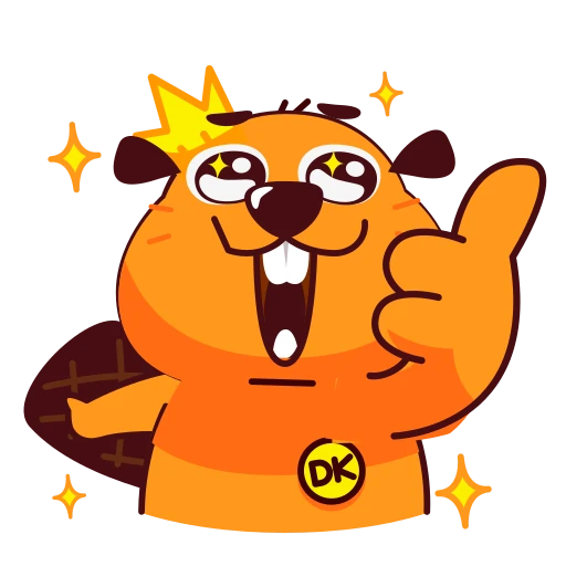 👍 Стикер «Duelist King Beaver King» для Telegram