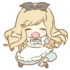 Стикер 38 Alice emoji - Алиса в стране чудес